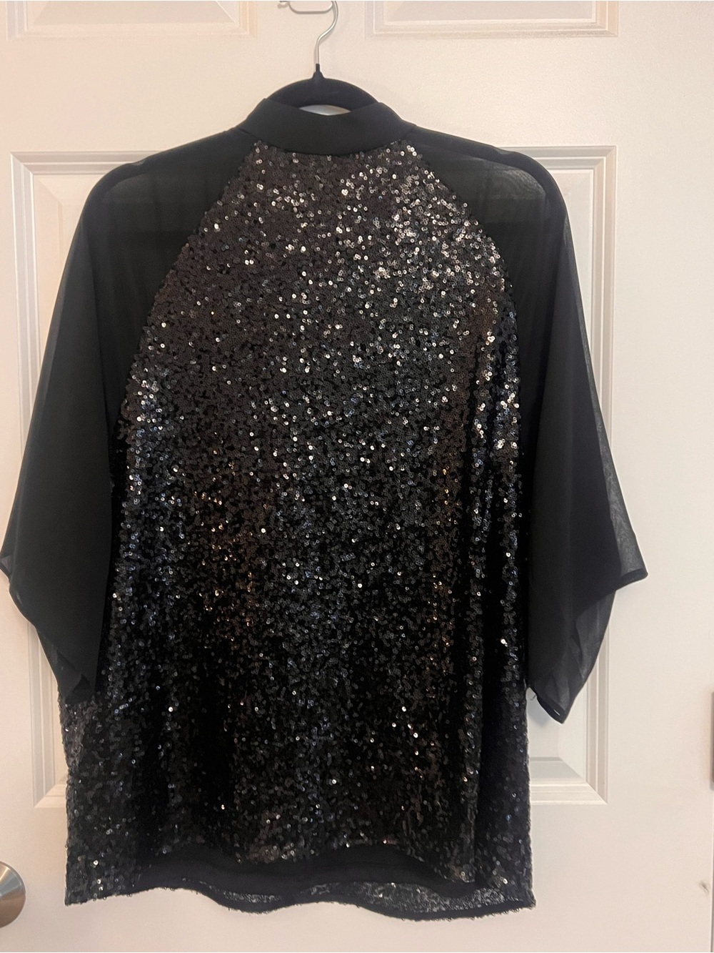 ASOS Black Satin and Mesh Evening Top